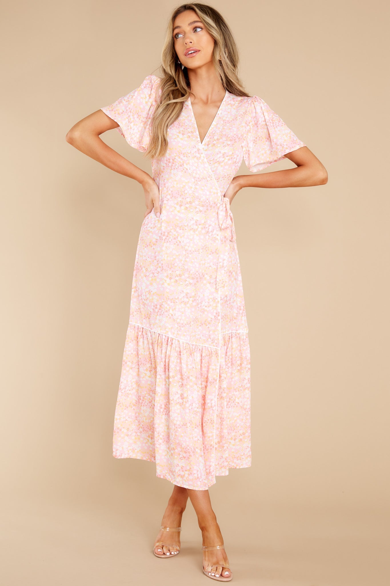 Wren Dainty Daisy Wrap Dress