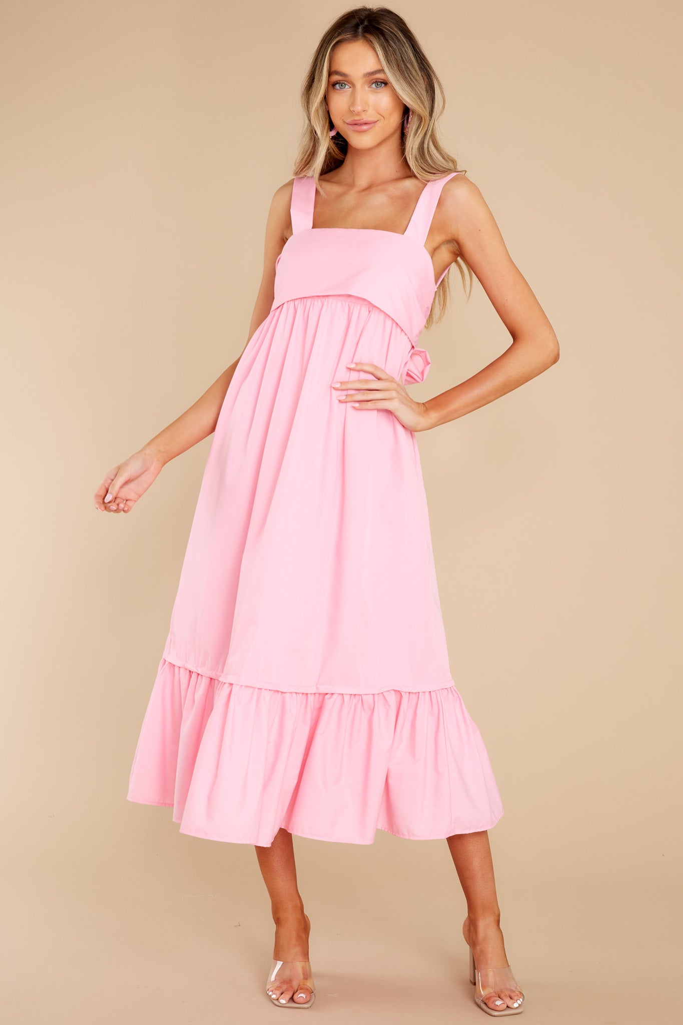 Such A Stunner Bubblegum Pink Midi Dress