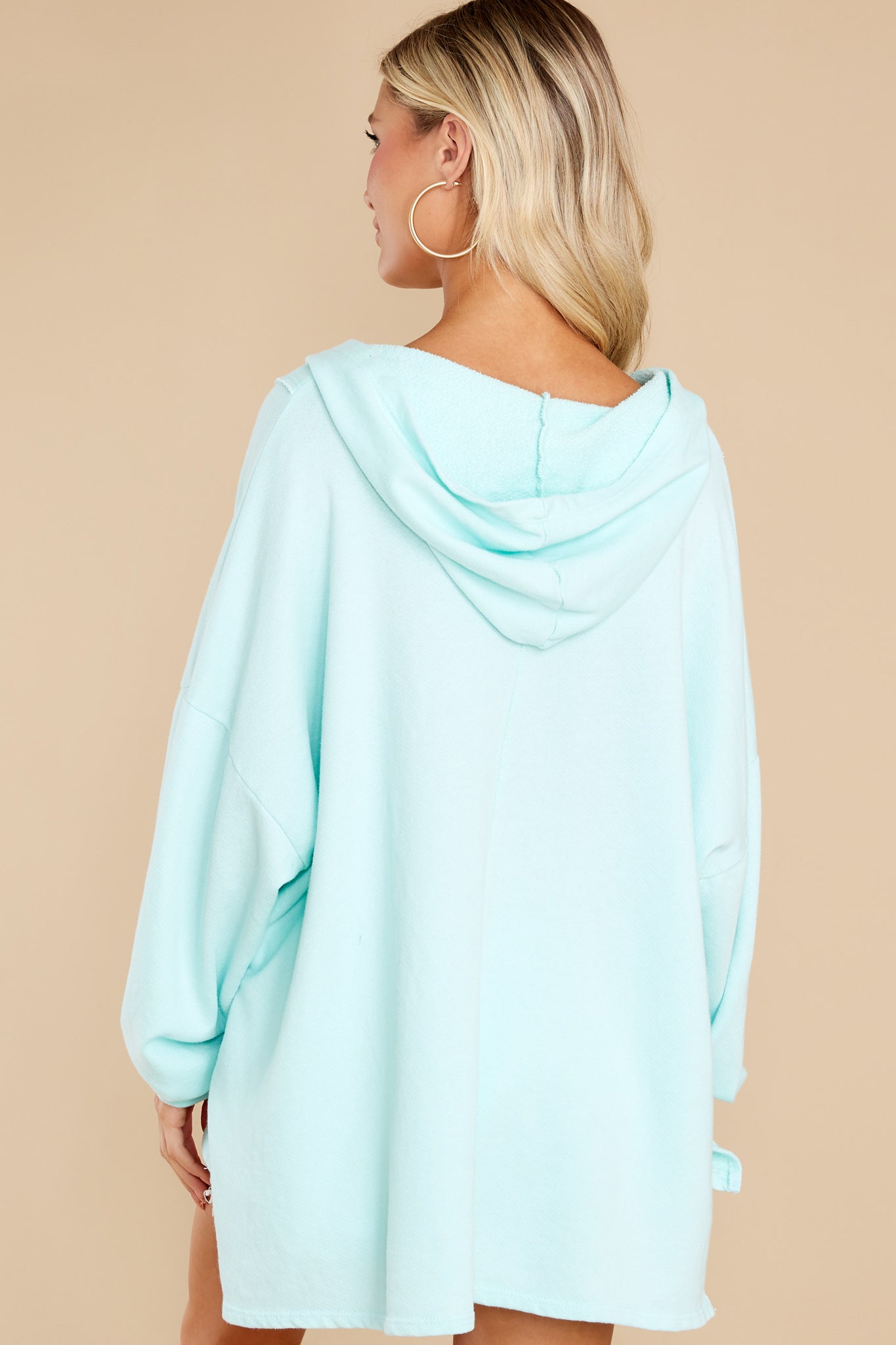 Ocean Breeze Aqua Blue Hoodie