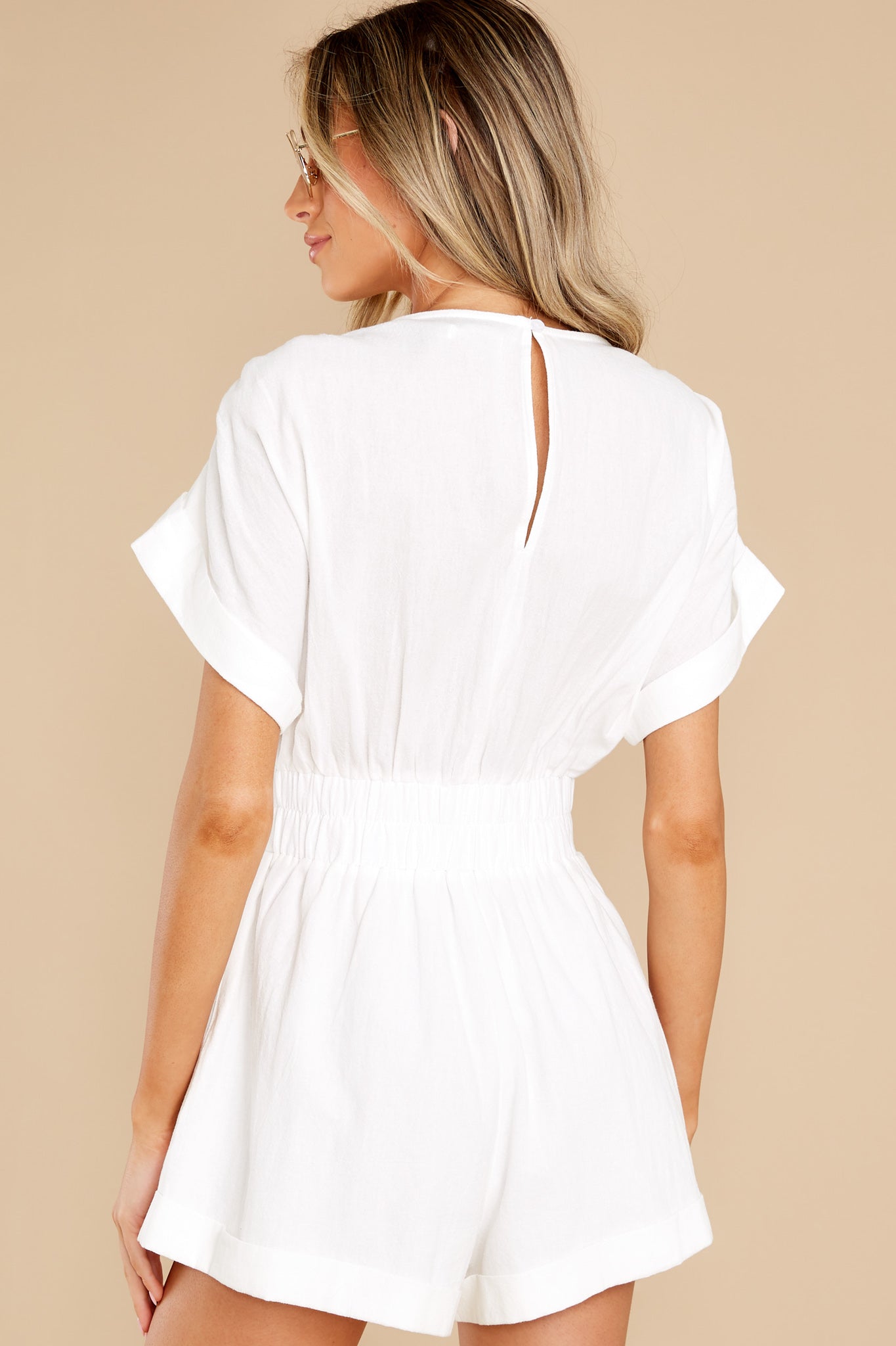 Travel The World White Romper