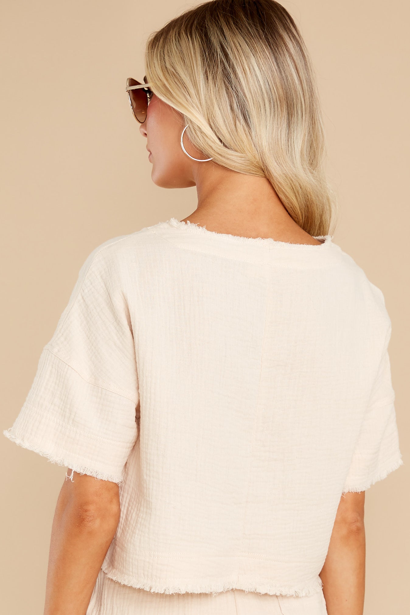 Hear The Waves Beige Two Piece Set