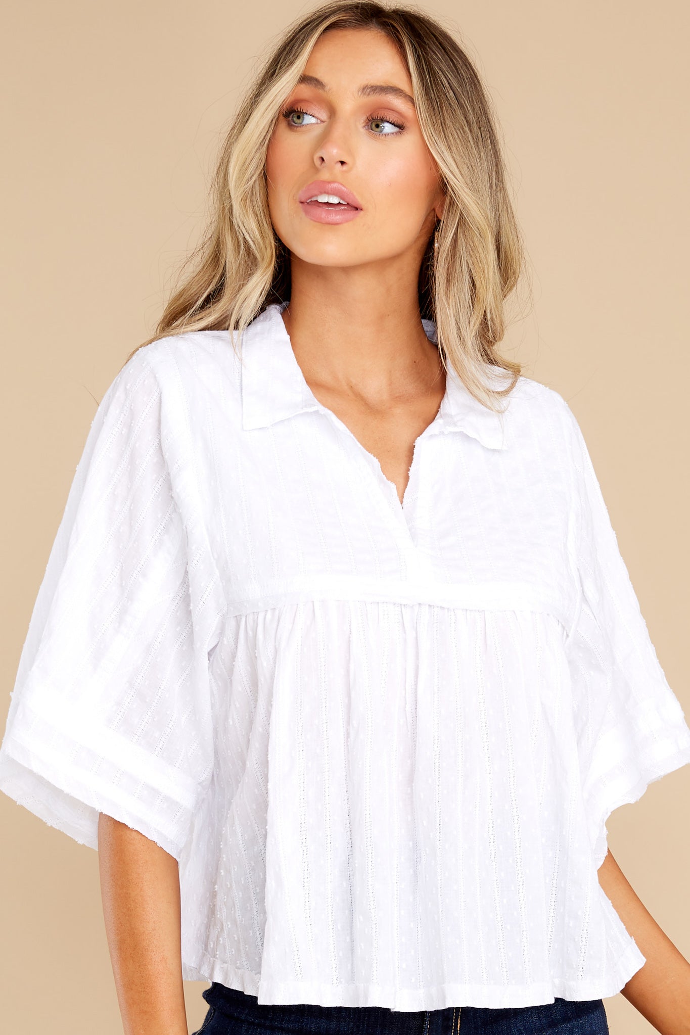 Breezy And Bright White Top