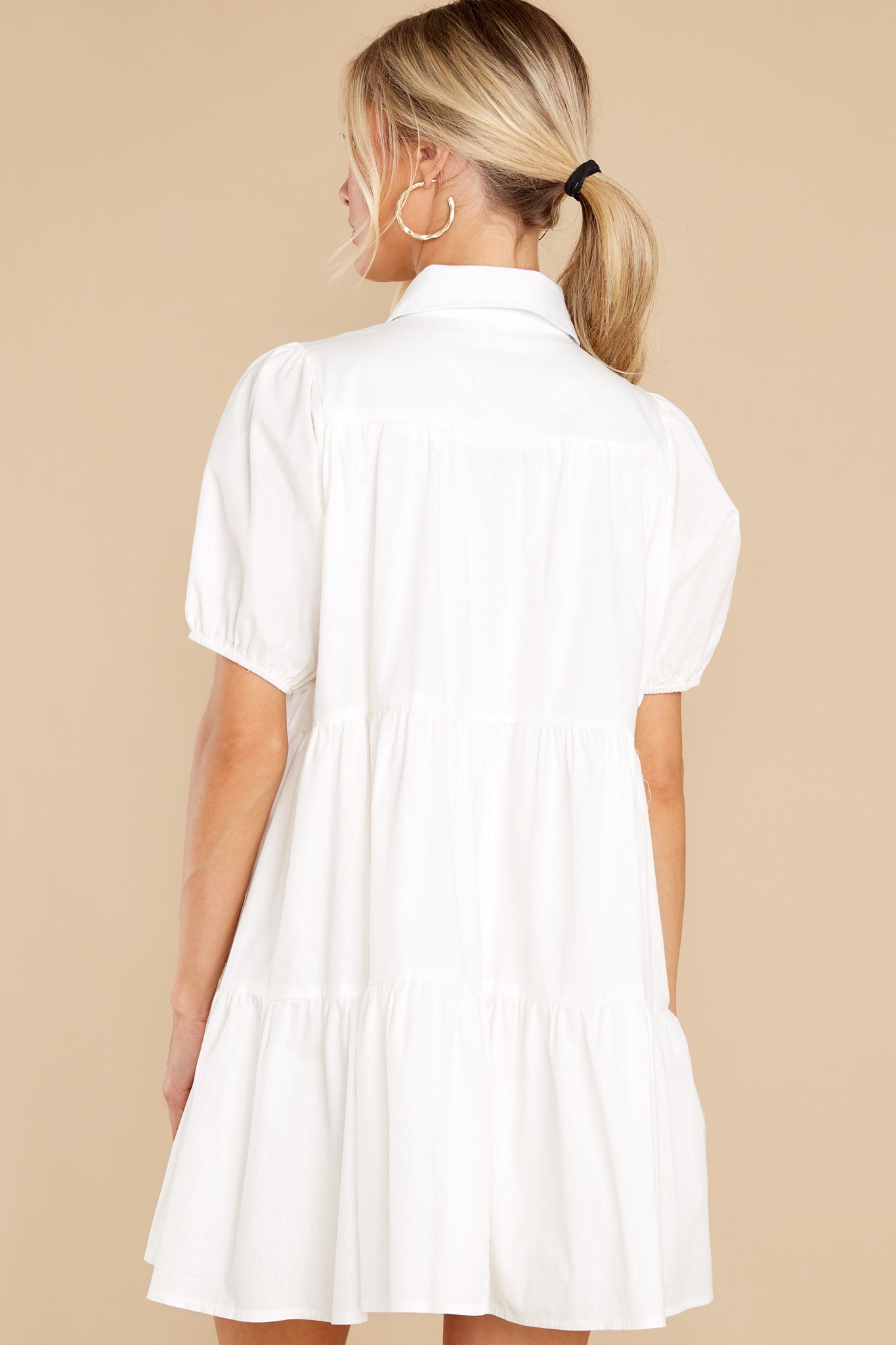 Struck By Beauty White Cotton Dress