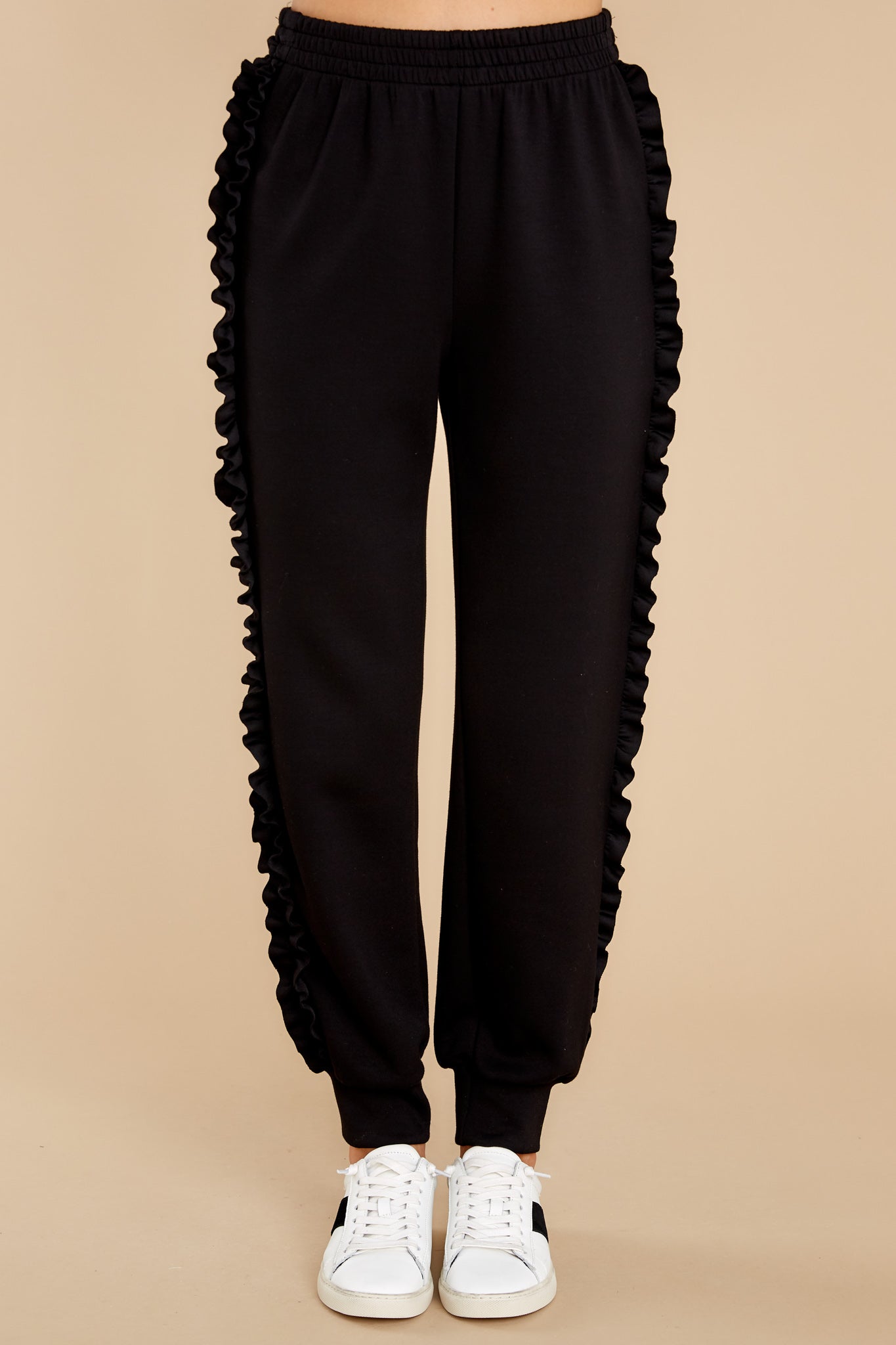 Off The Clock Black Joggers