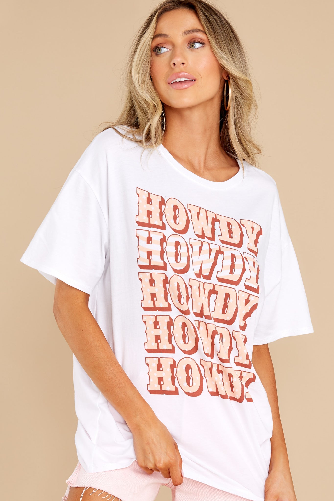 Howdy White Graphic Tee