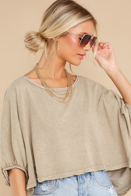 Make New Friends Light Mocha Top
