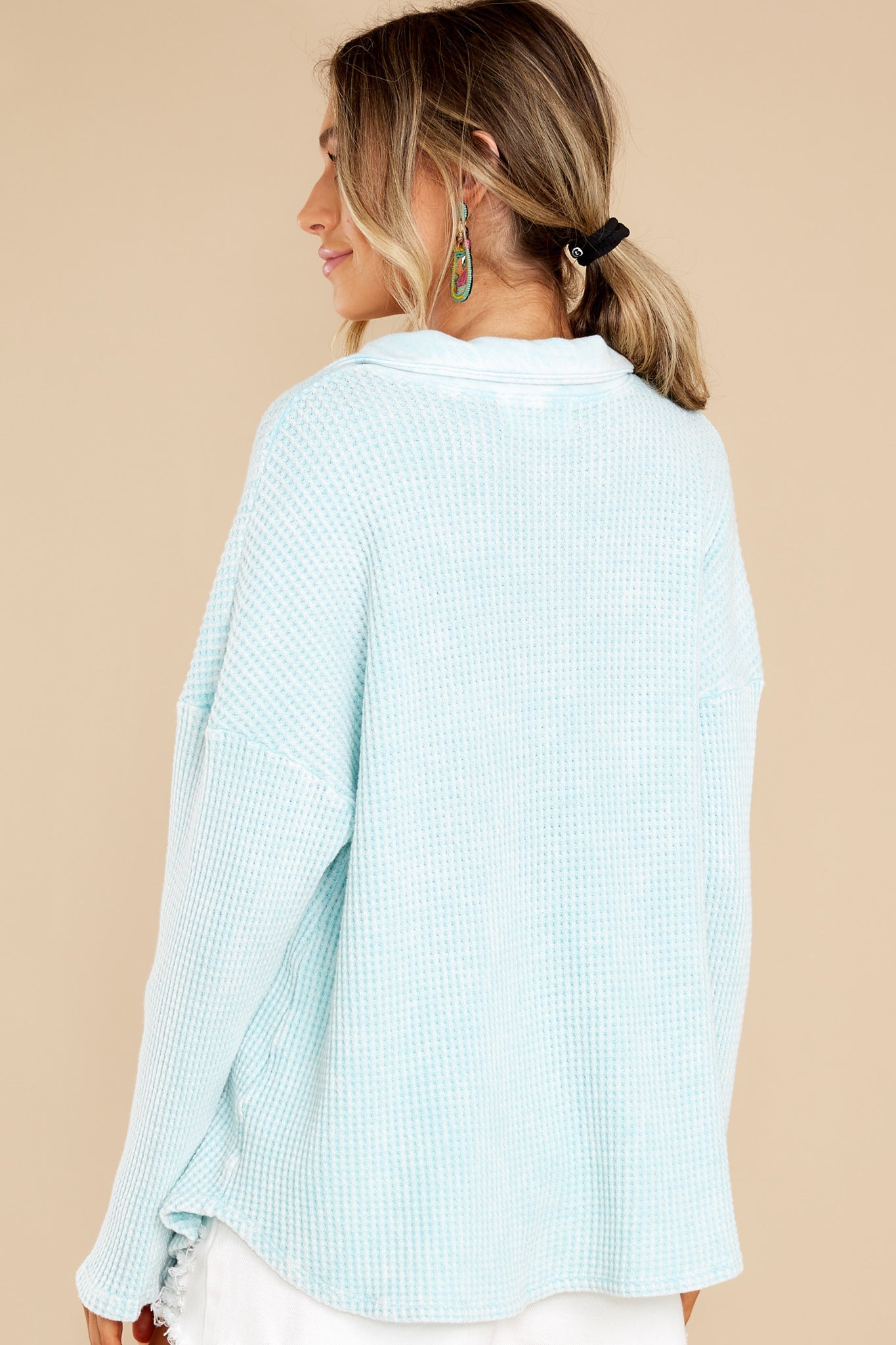 In Her Spare Time Light Blue Top