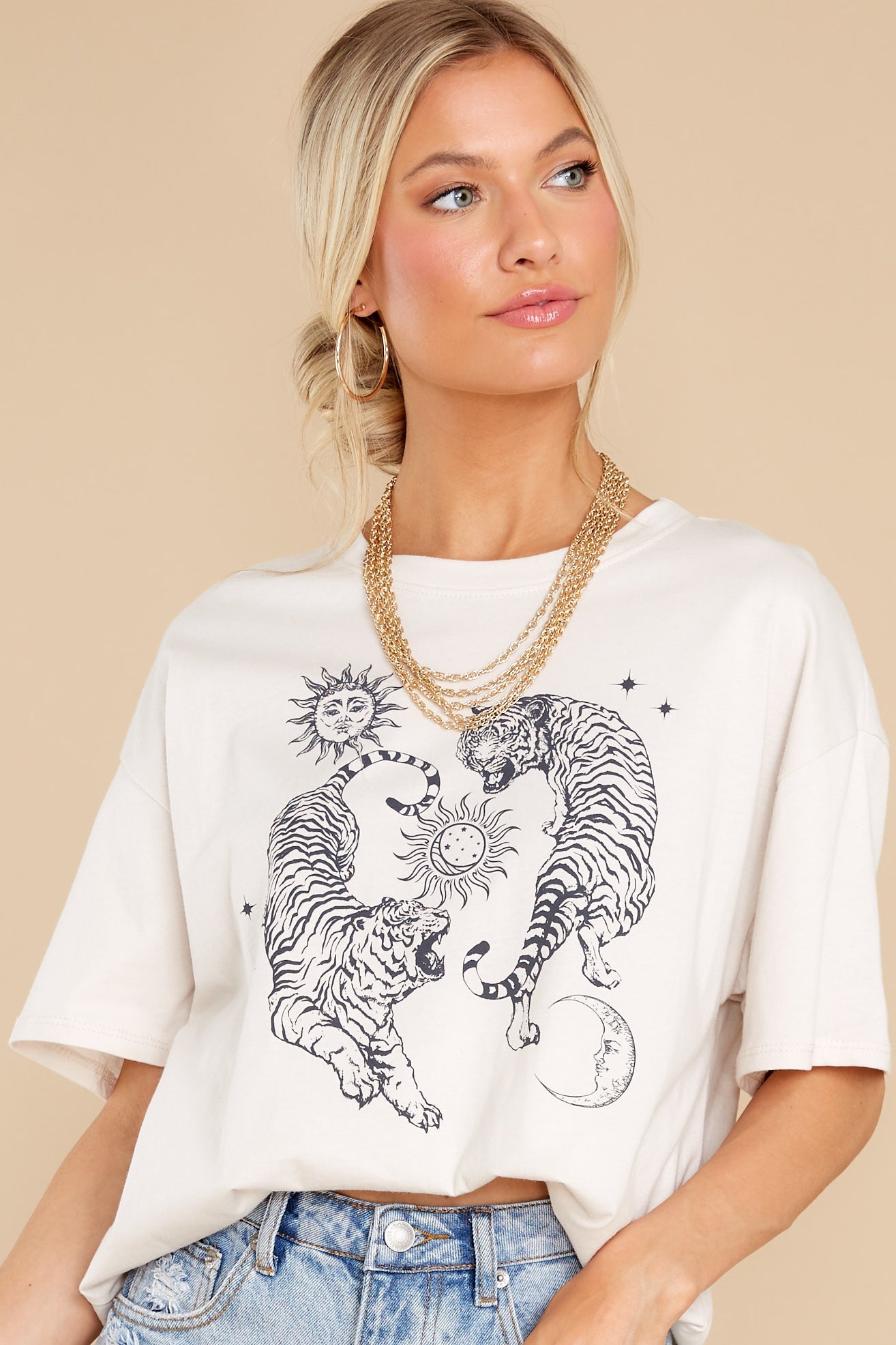 Year Of The Tiger Sand Graphic Tee