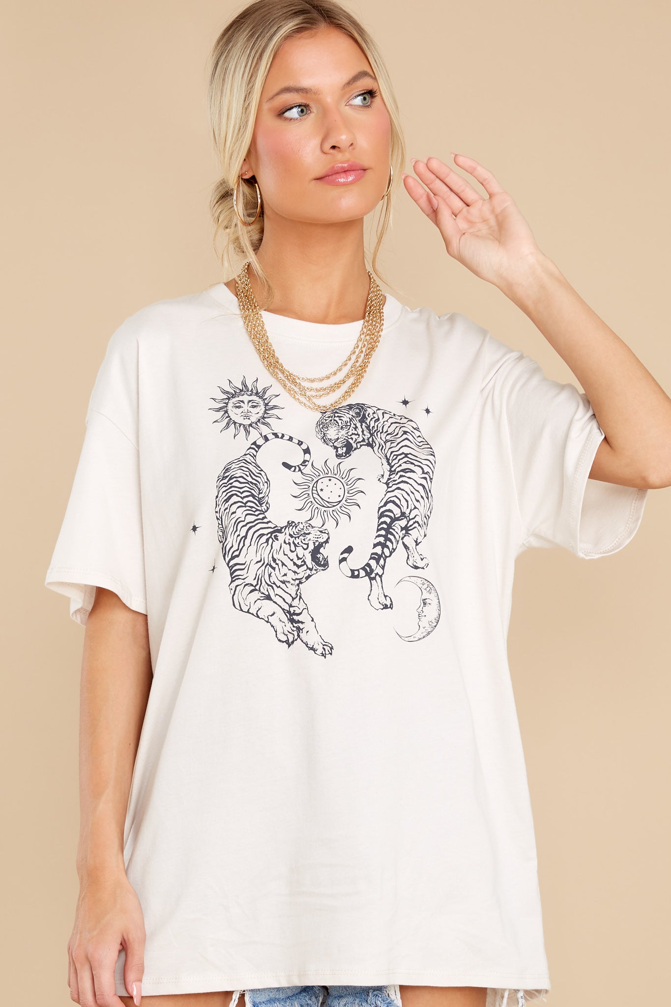 Year Of The Tiger Sand Graphic Tee