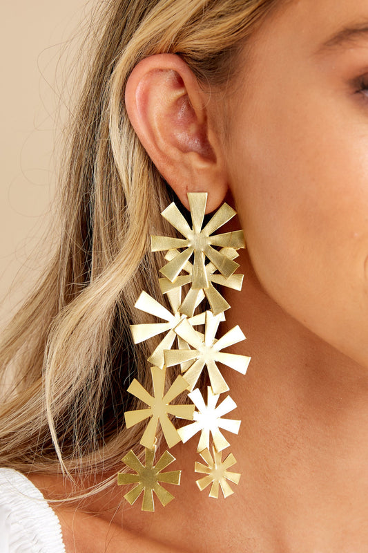 Sunburst Gold Earrings