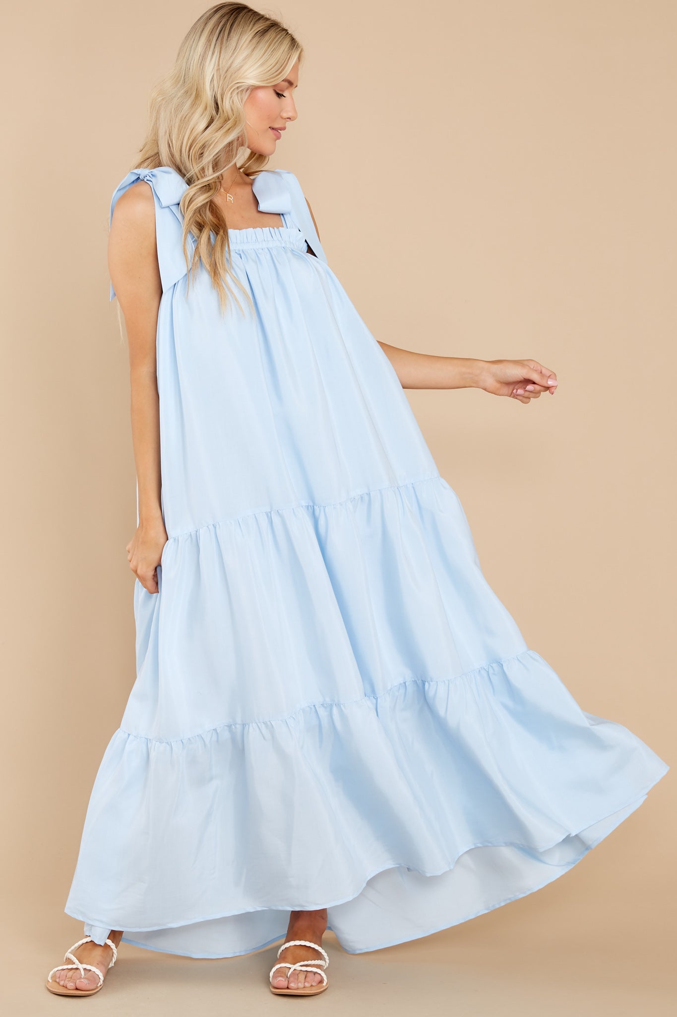 Starry Skies Light Blue Maxi Dress