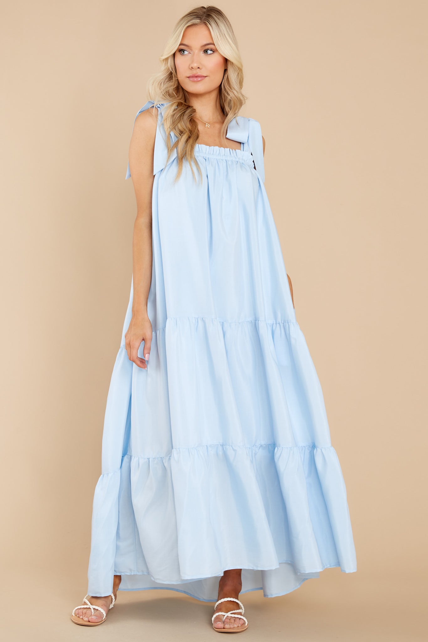 Starry Skies Light Blue Maxi Dress