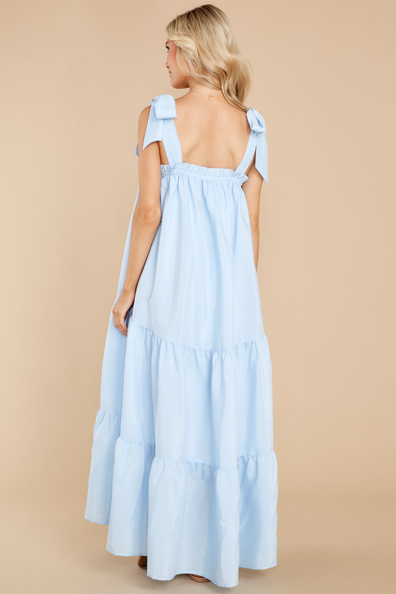 Starry Skies Light Blue Maxi Dress