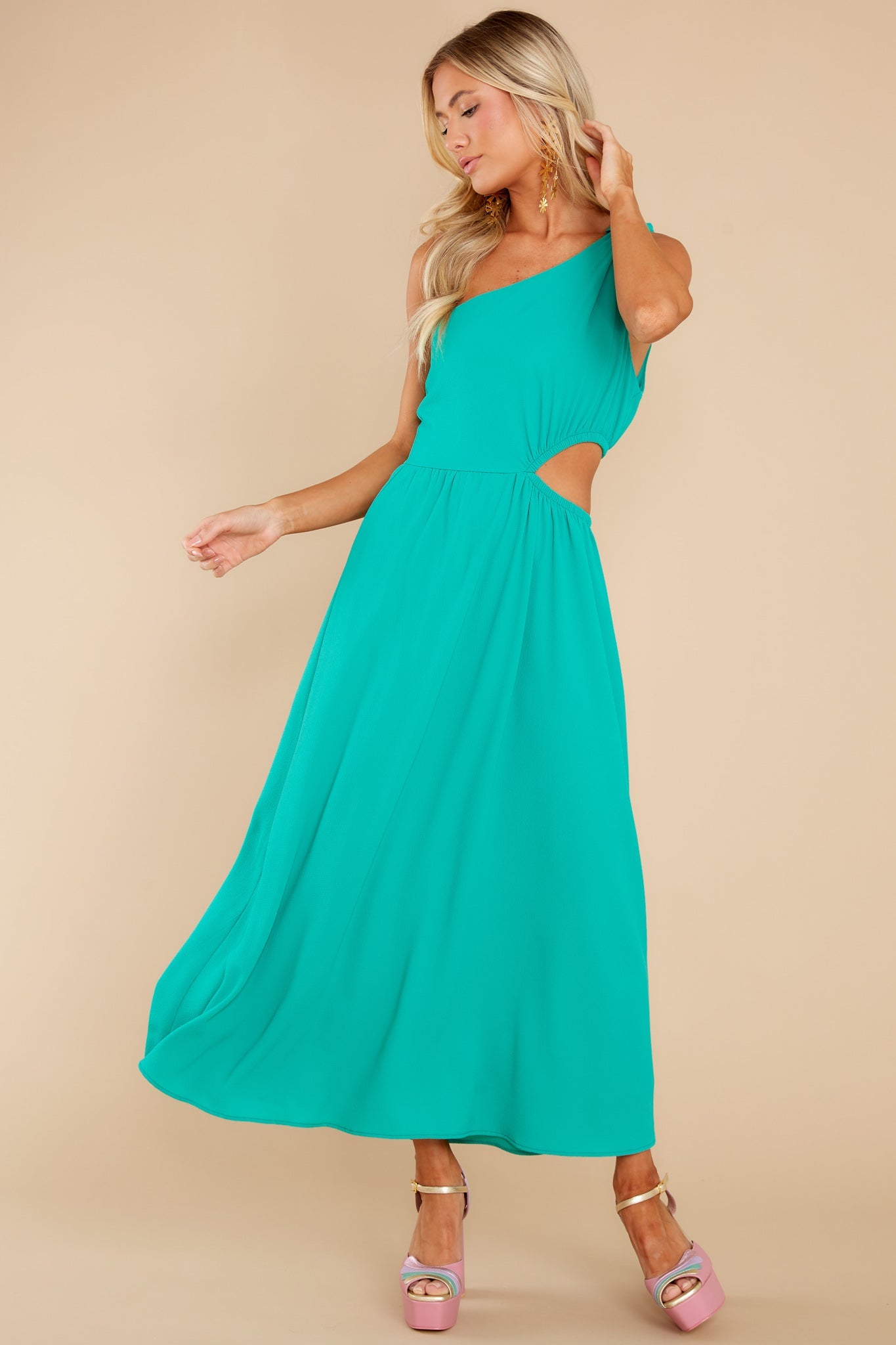 Lovely Dances Turquoise Maxi Dress