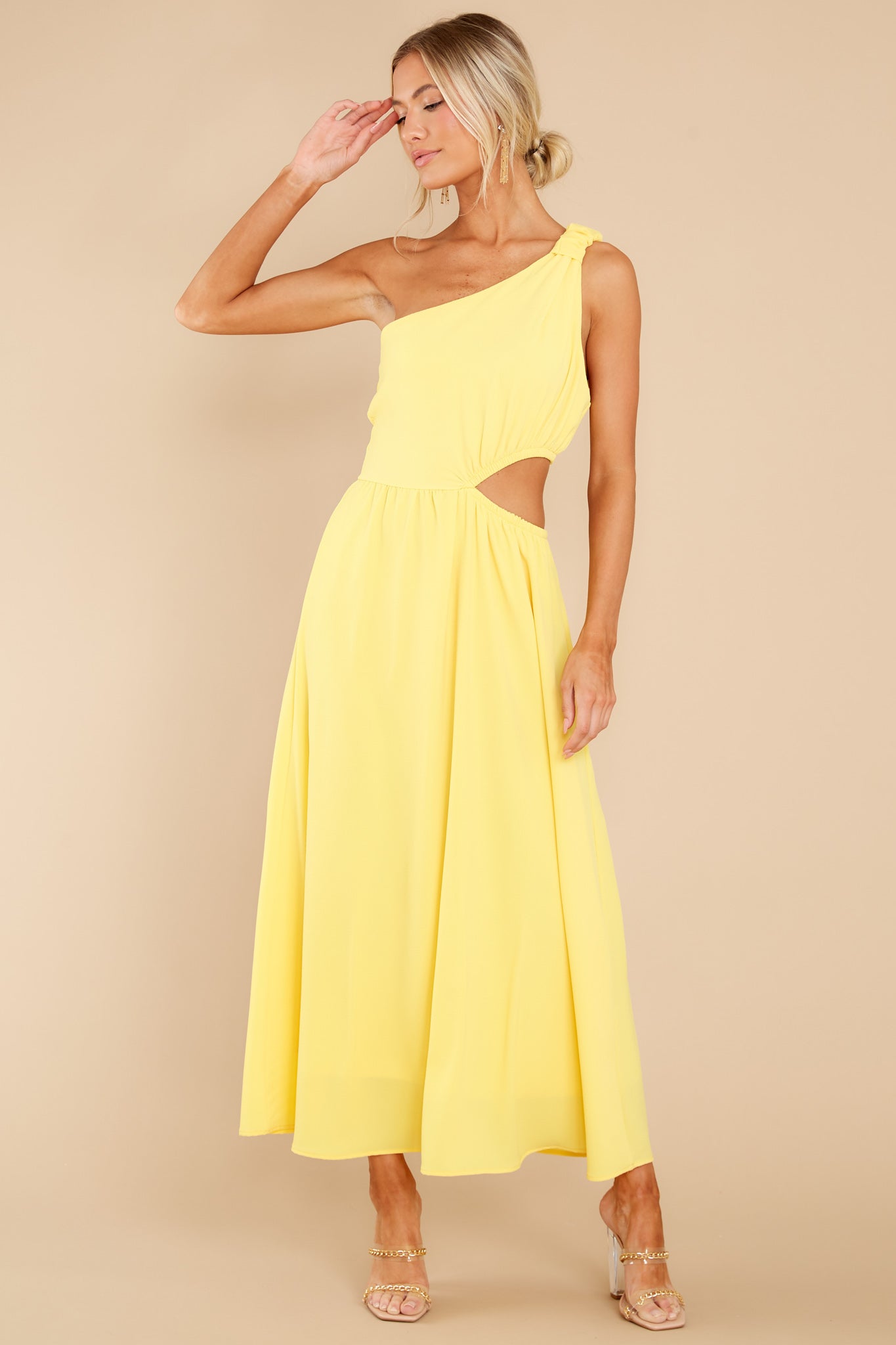 Lovely Dances Yellow Maxi Dress