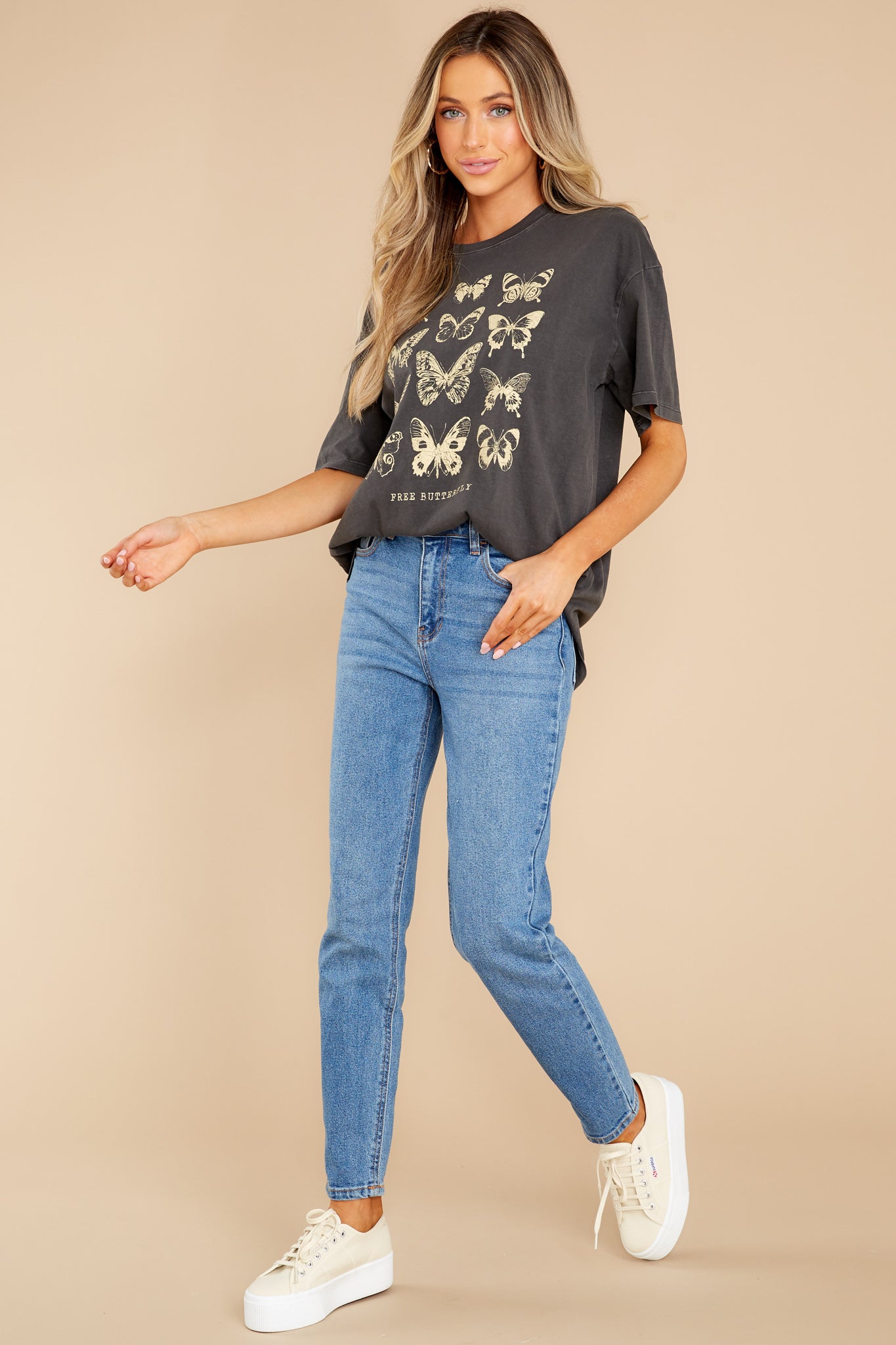 Garden Of Life Charcoal Cotton Graphic Tee