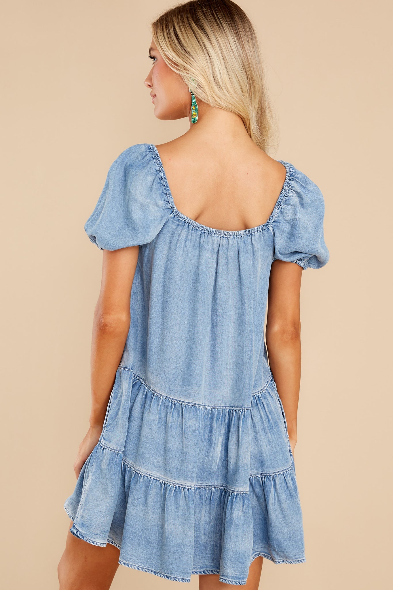 Powerful Beauty Medium Wash Chambray Dress