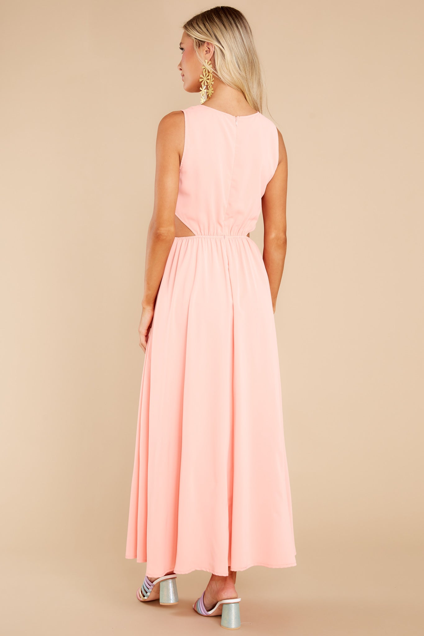 Wander With Me Peach Maxi Dress