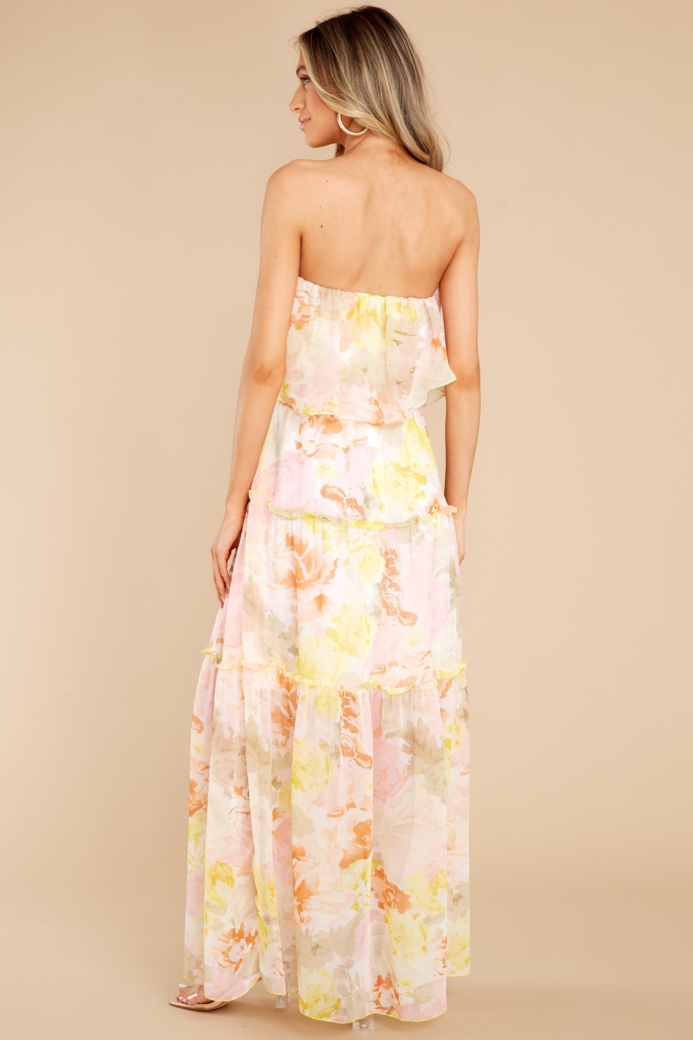 Sweetest Love Story Yellow Multi Floral Maxi Dress