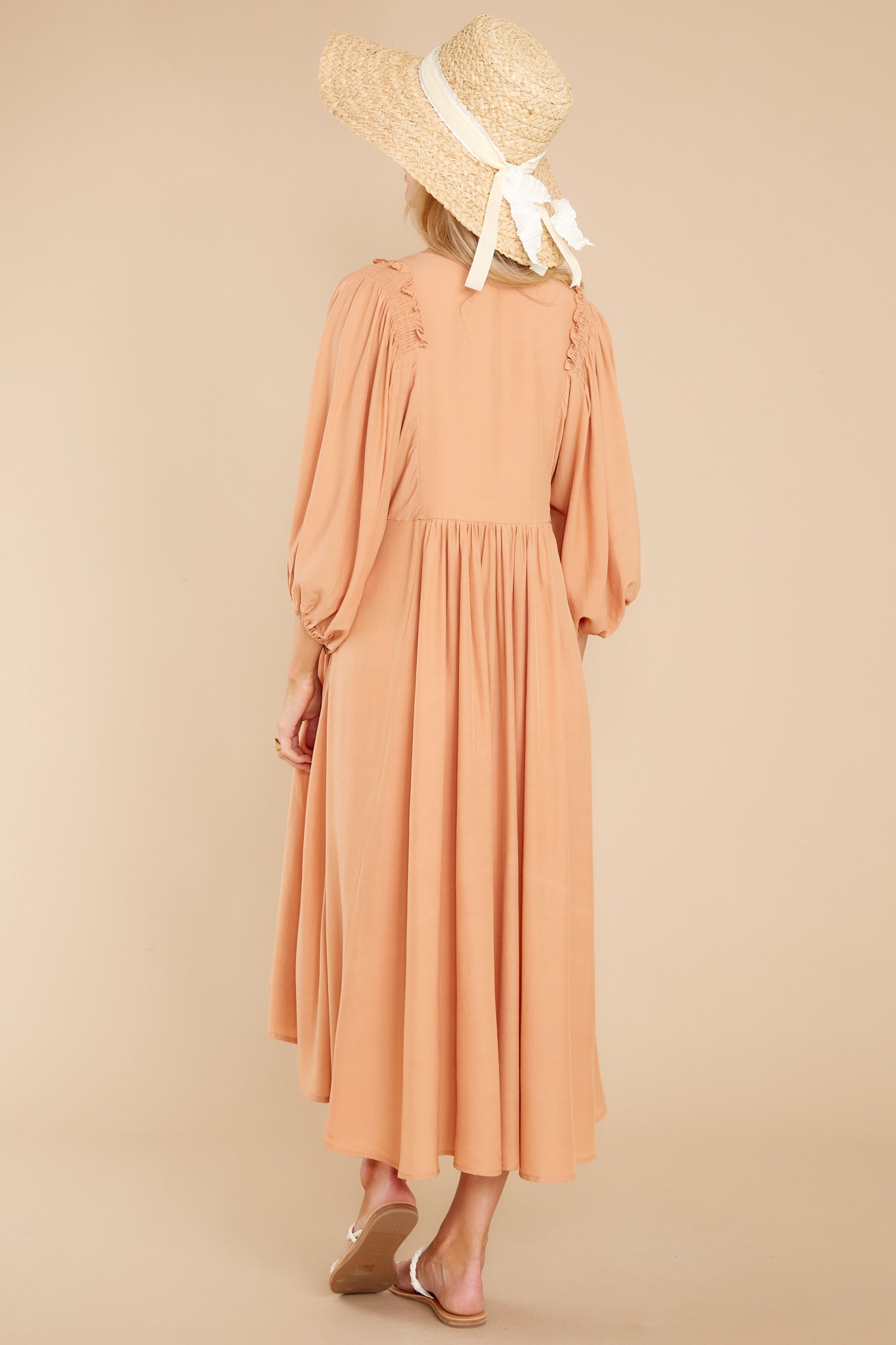 Sweet Interlude Apricot High-Low Dress