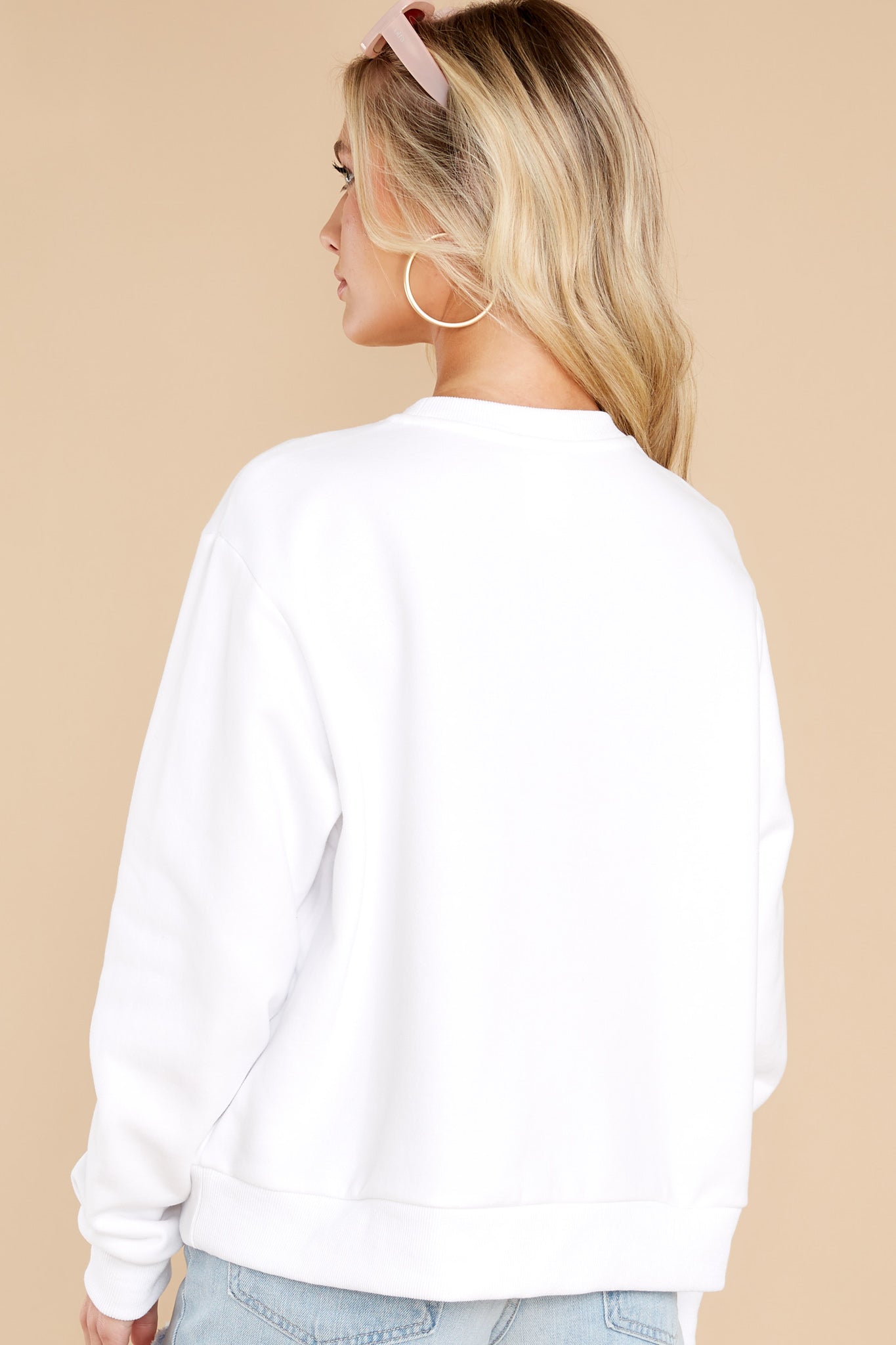 Queen Of The Courts White Sweatshirt