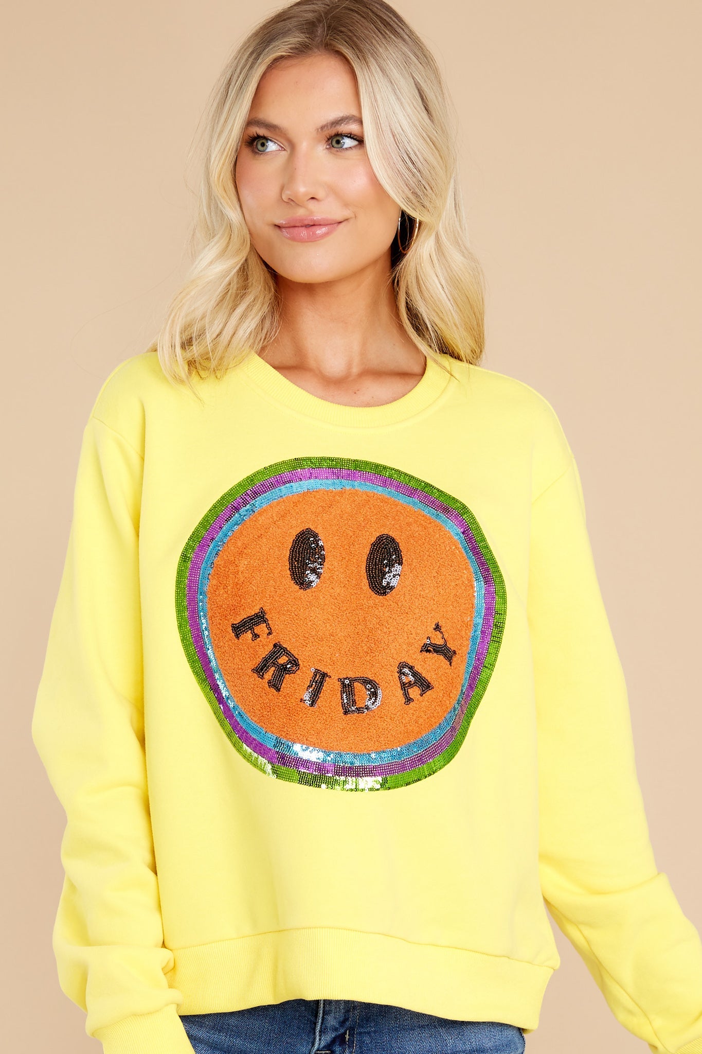 Friday Yellow Smiley Sweatshirt
