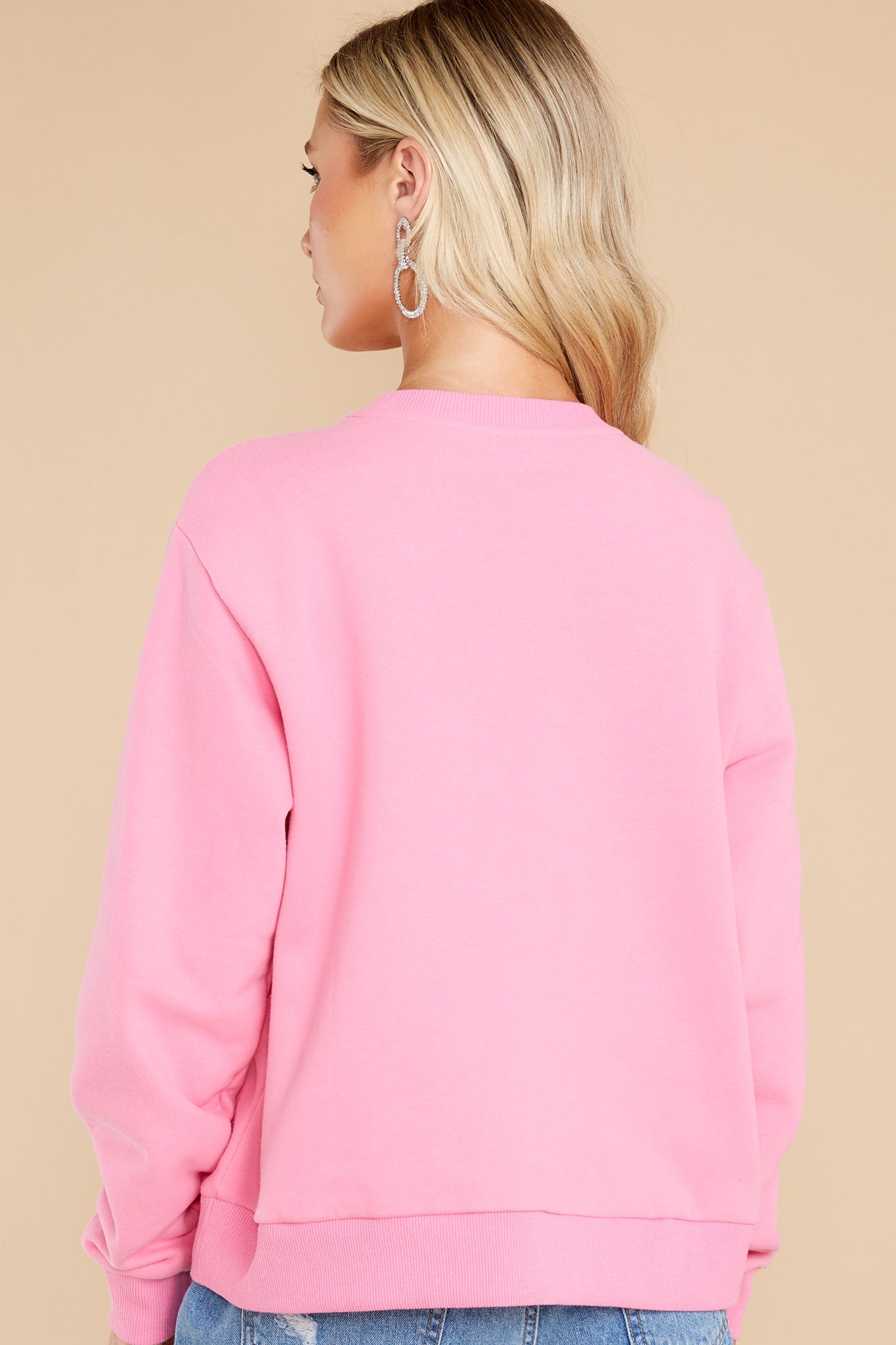 Wednesday Pink Smiley Sweatshirt