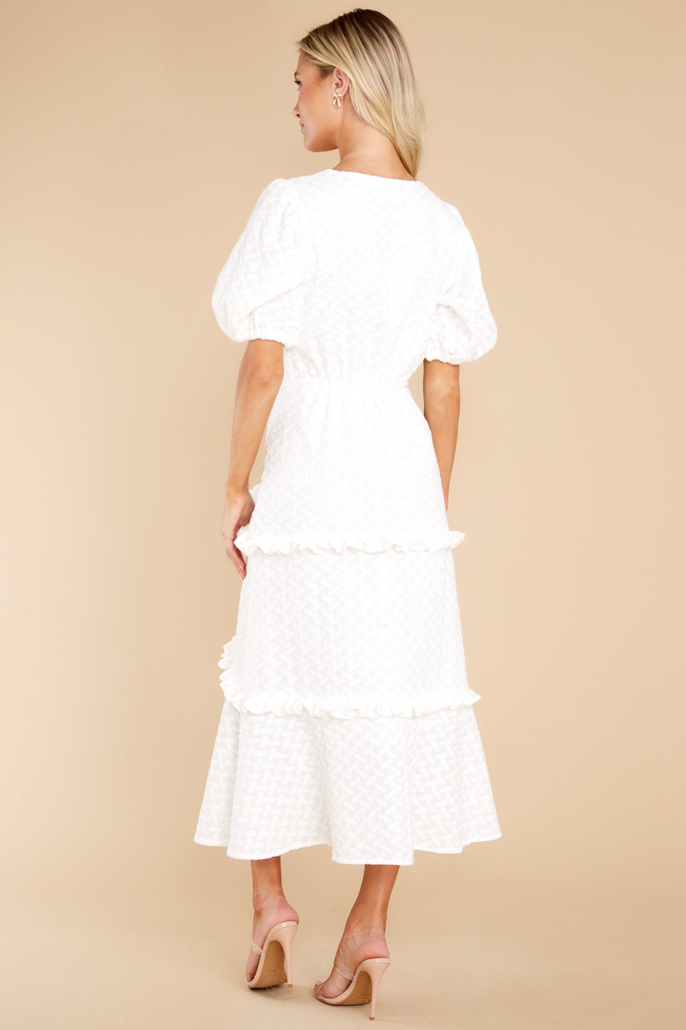 Meda White Midi Dress