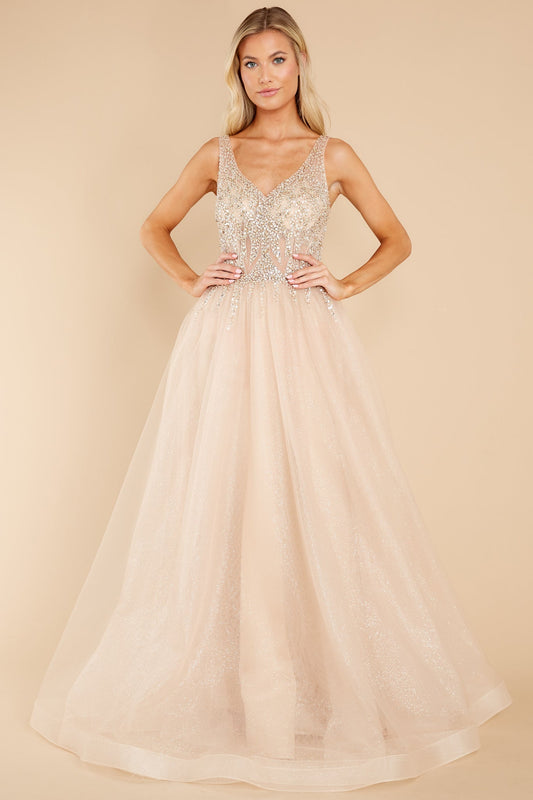 It's My Day Light Taupe Maxi Dress