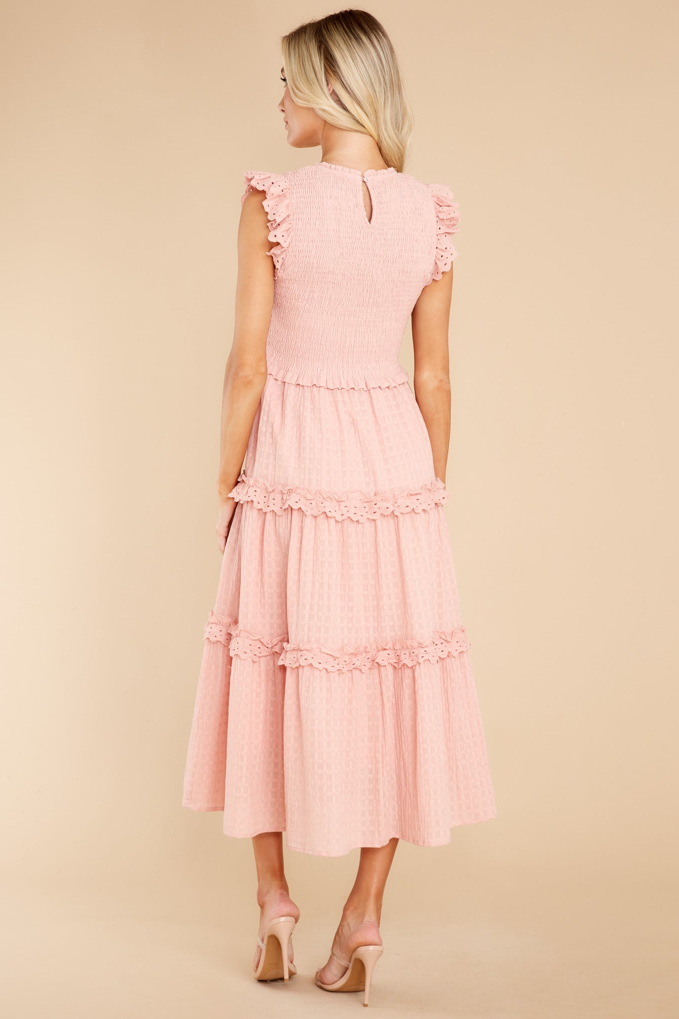 Sensational Smile Blush Pink Midi Dress