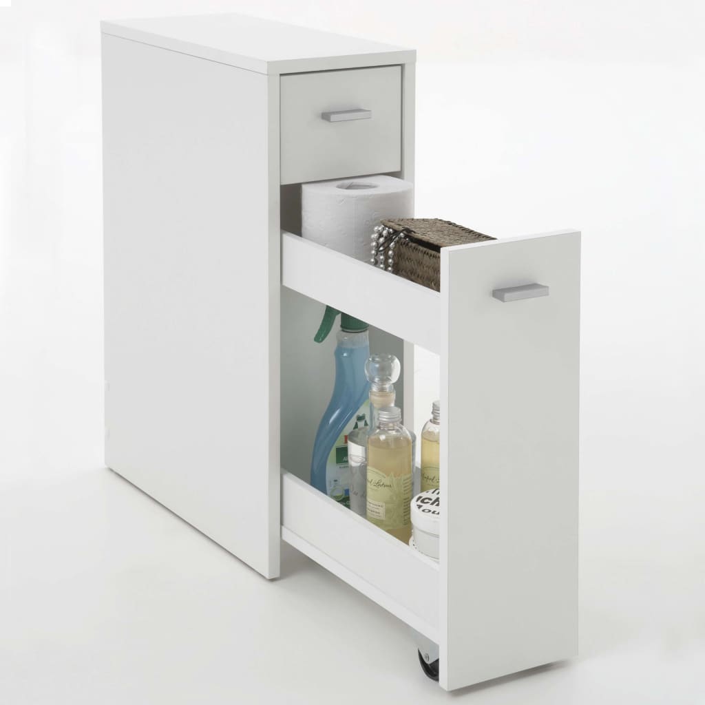 Schubladenschrank mit 2 Schubladen 20×45×61 cm Weiß