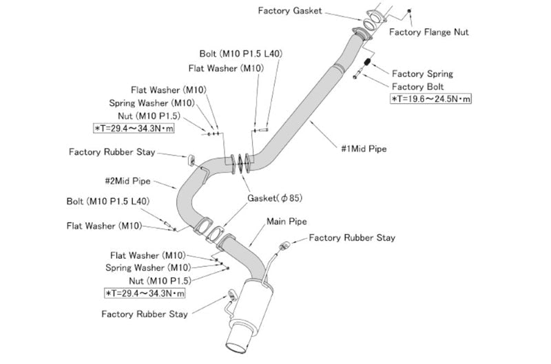 HKS USA RACING MUFFLER FOR 2011-2014 SUBARU WRX STI SEDAN (31008-BF003)