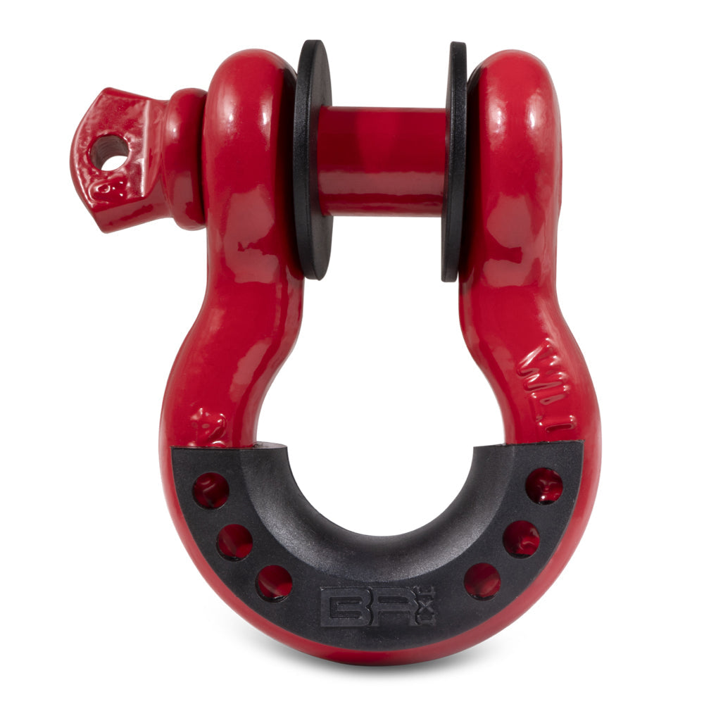 Body Armor 4x4 3/4in Red D-Ring with Black Isolators Single (bod3204)