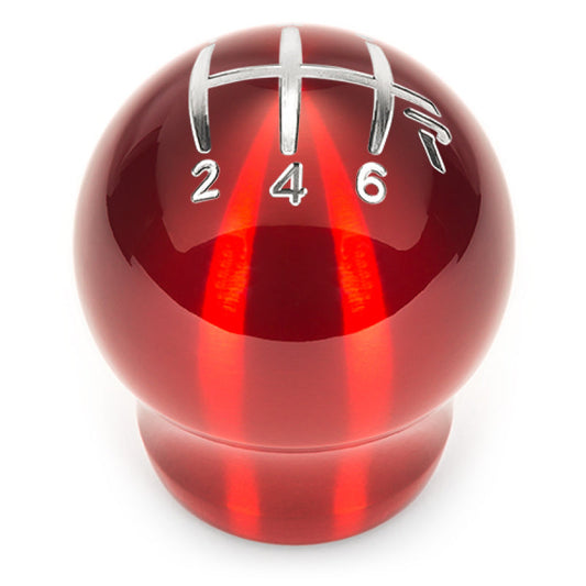 Raceseng Contour Shift Knob (Gate 3 Engraving) M12x1.25mm Adapter - Red Translucent