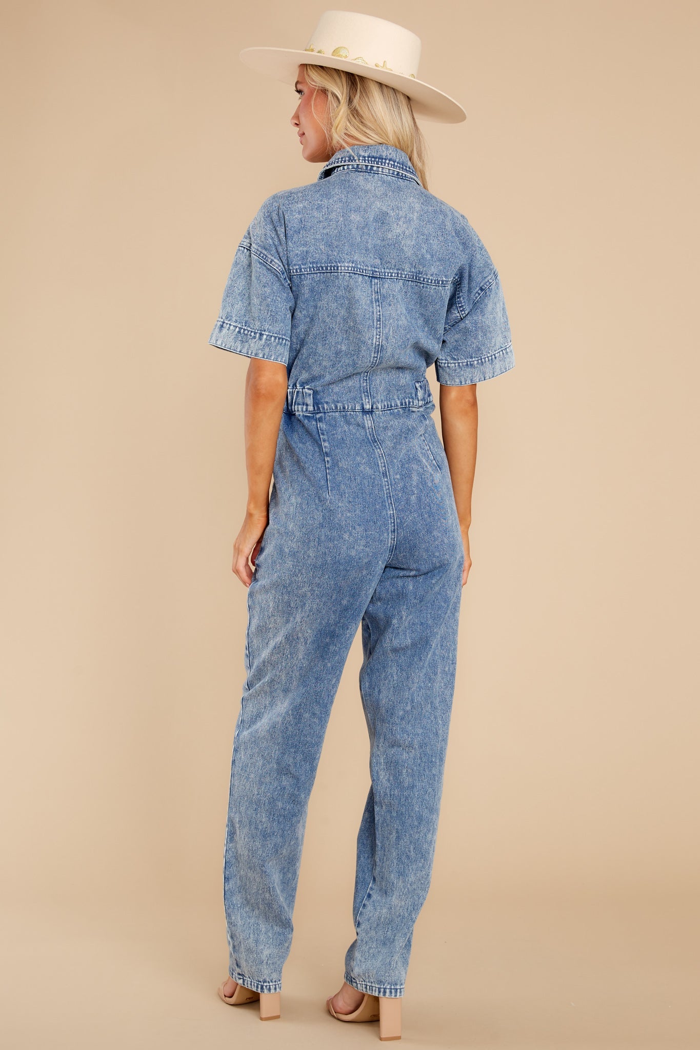 Wherever We Go Denim Jumpsuit