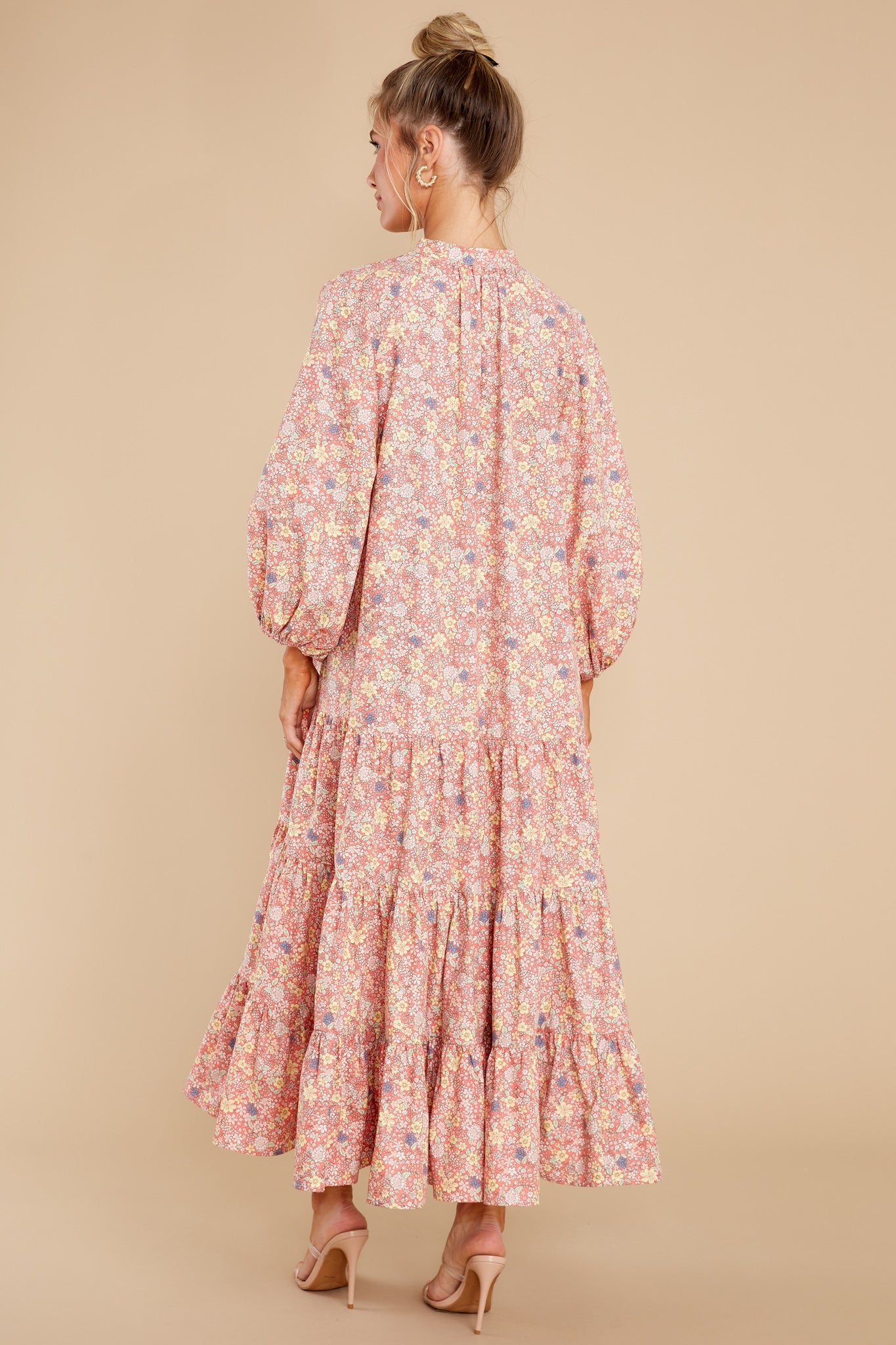 The Heart Speaks Pink Floral Print Maxi Dress