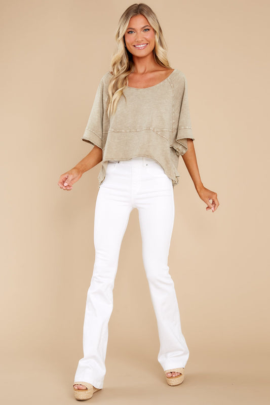 Upbeat Energy Taupe Top