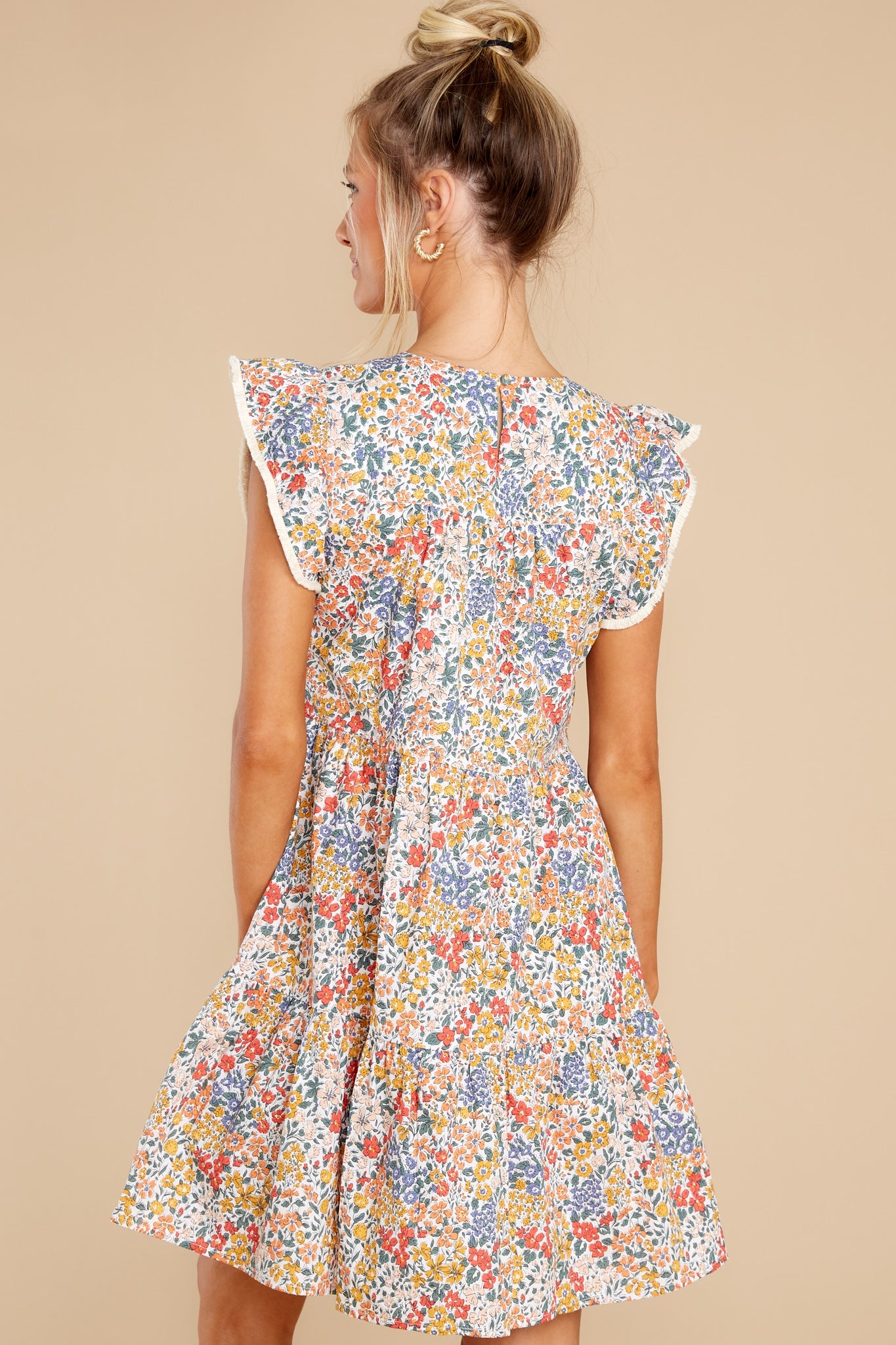 My Wildest Dream Ivory Floral Print Dress