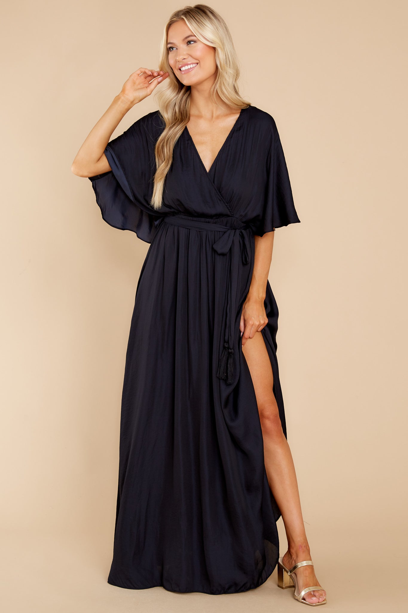 Cross My Heart Black Maxi Dress