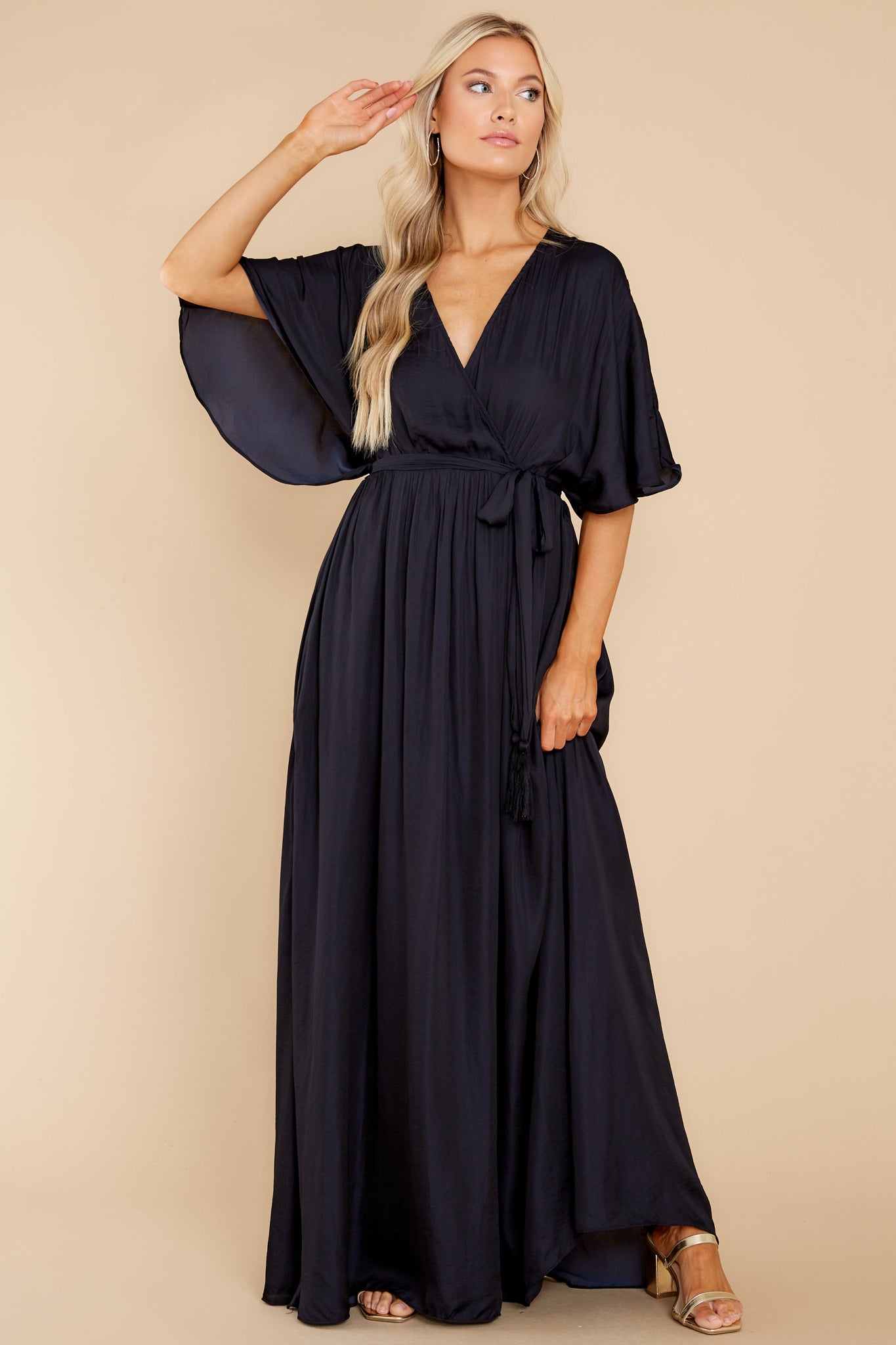 Cross My Heart Black Maxi Dress