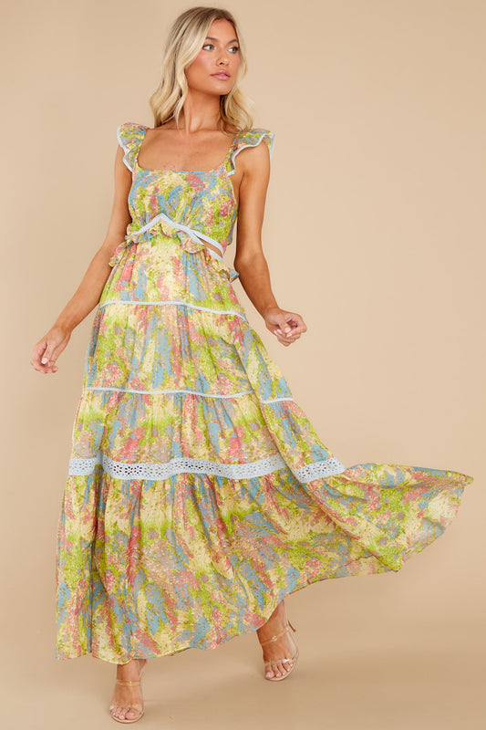Madsen Pastel Fields Maxi Dress