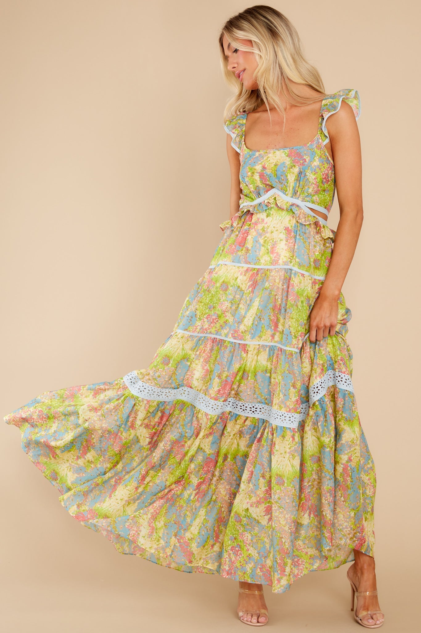 Madsen Pastel Fields Maxi Dress