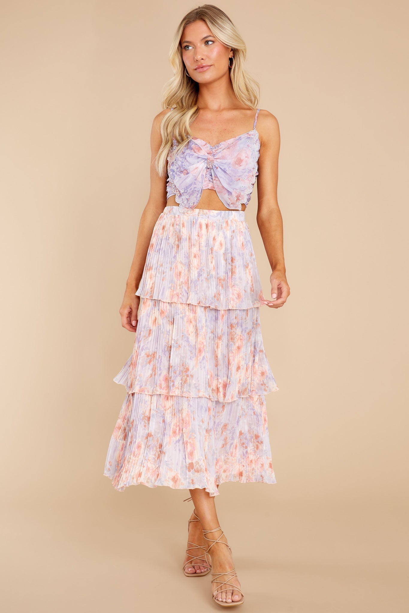 Morgan Lavender Watercolor Bow Top