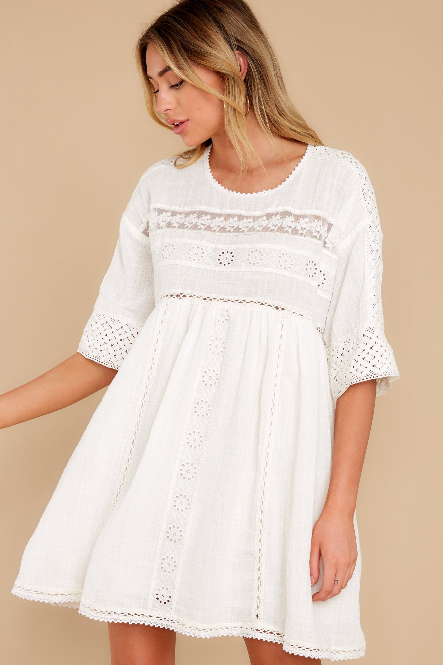 Touched By An Angel White Lace Dress