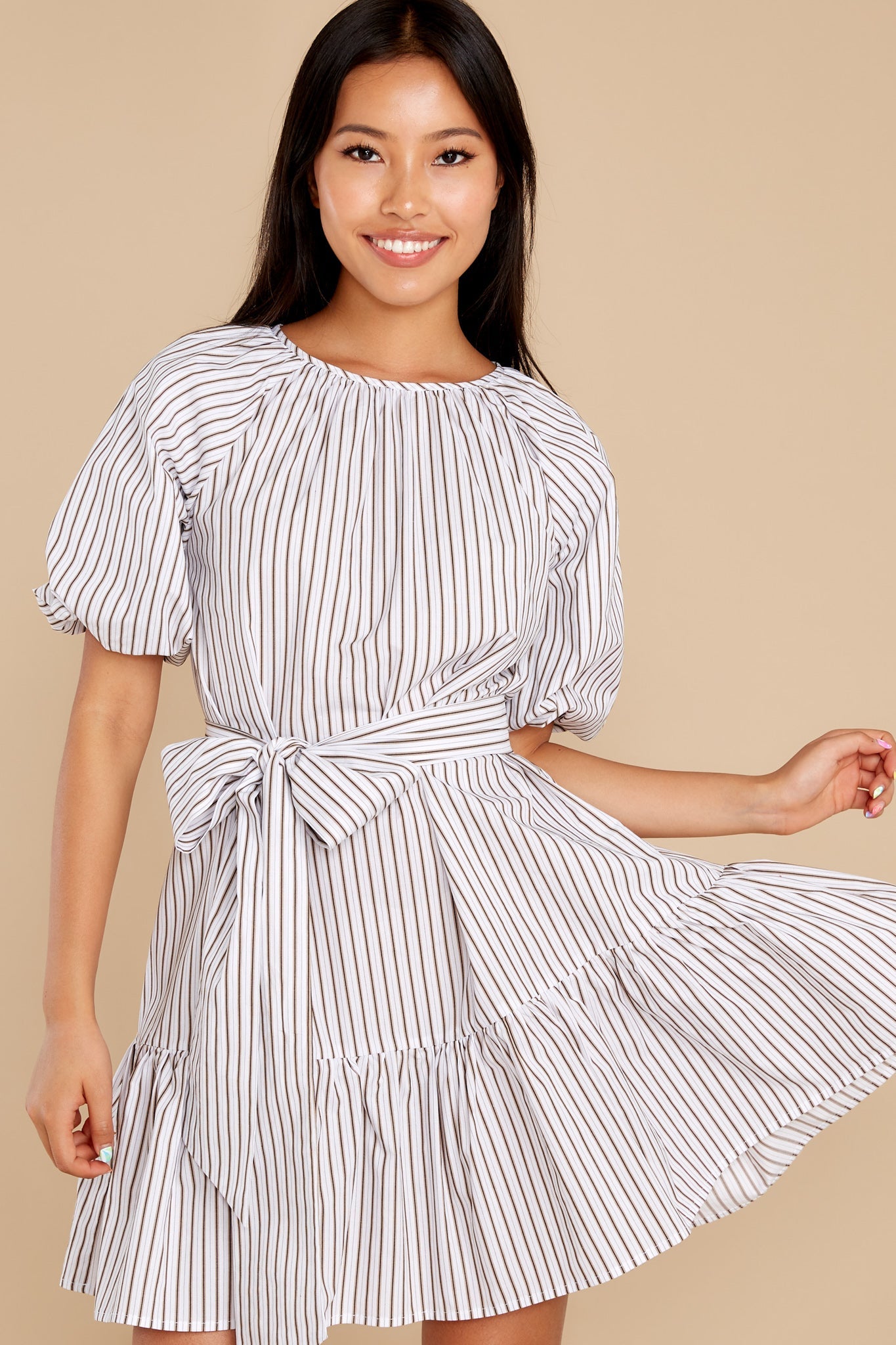 Cassia Stripe Mini Dress
