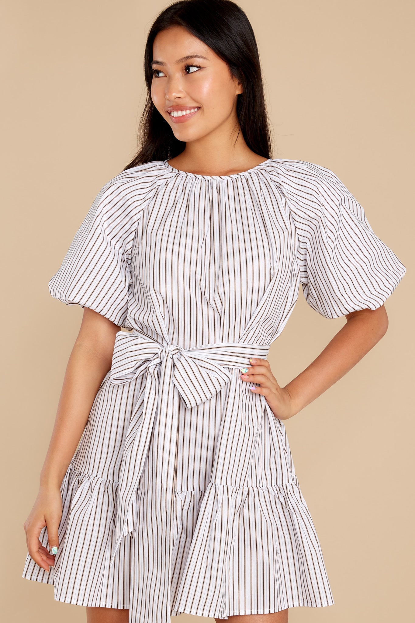Cassia Stripe Mini Dress