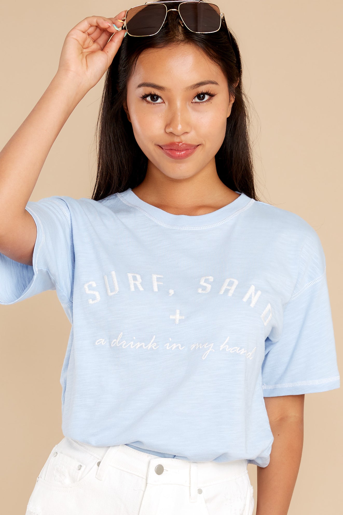 A Perfect Mix Light Blue Tee