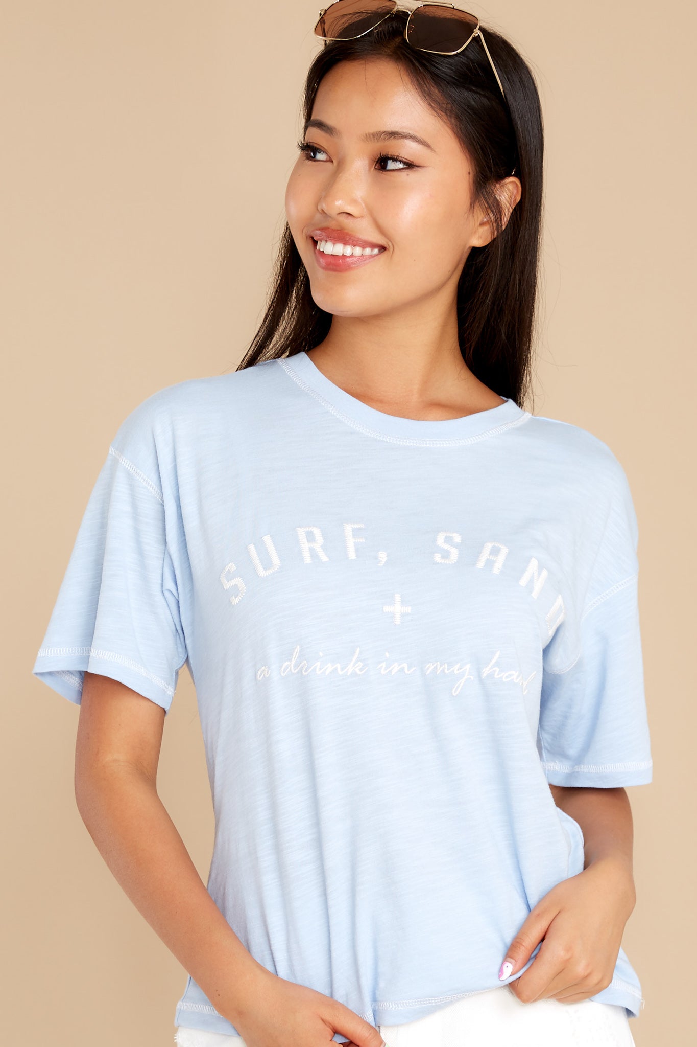 A Perfect Mix Light Blue Tee