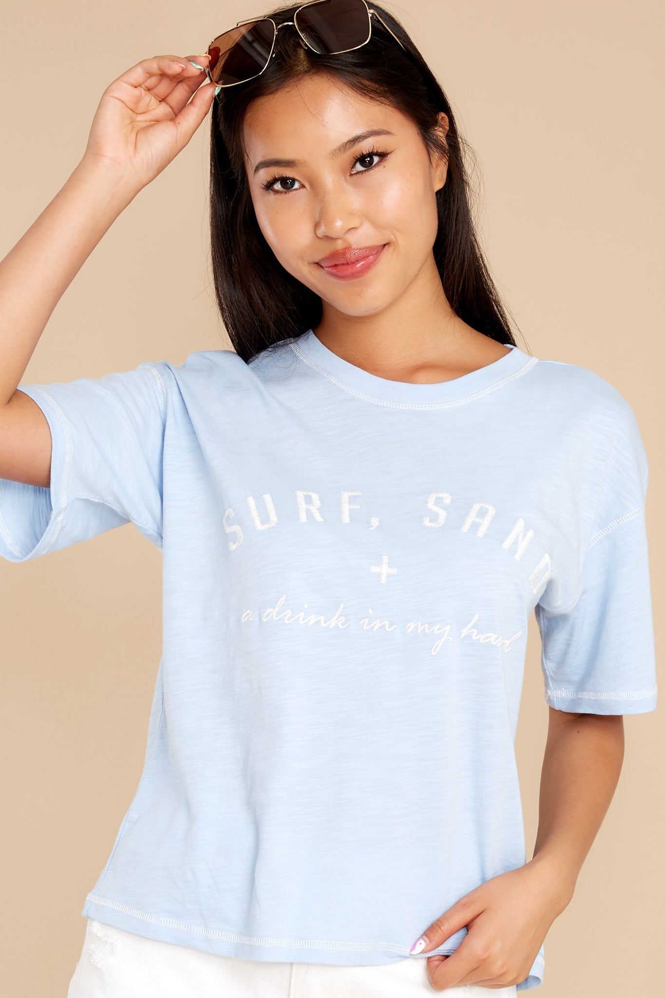 A Perfect Mix Light Blue Tee