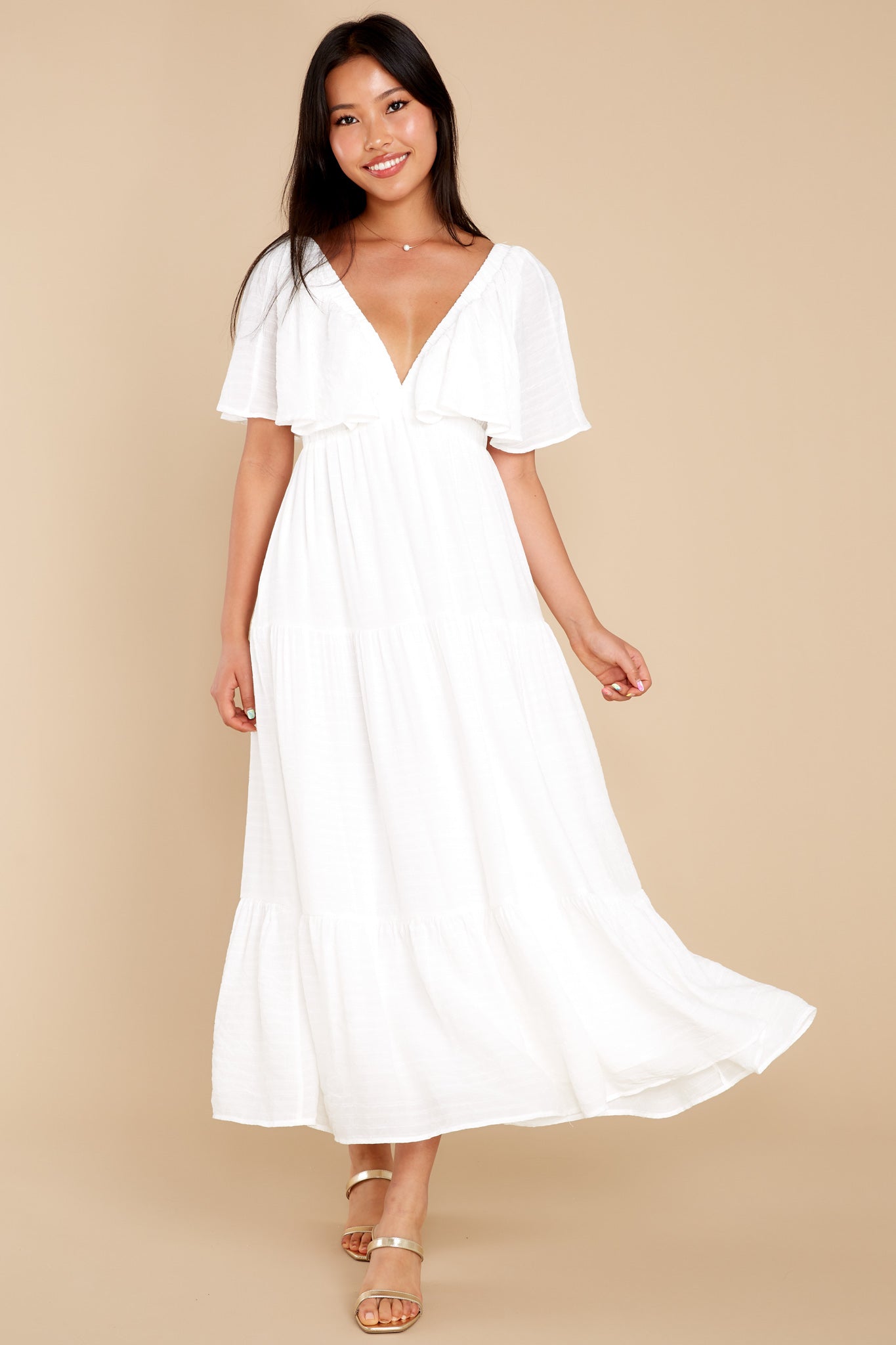One More Chapter Ivory Maxi Dress